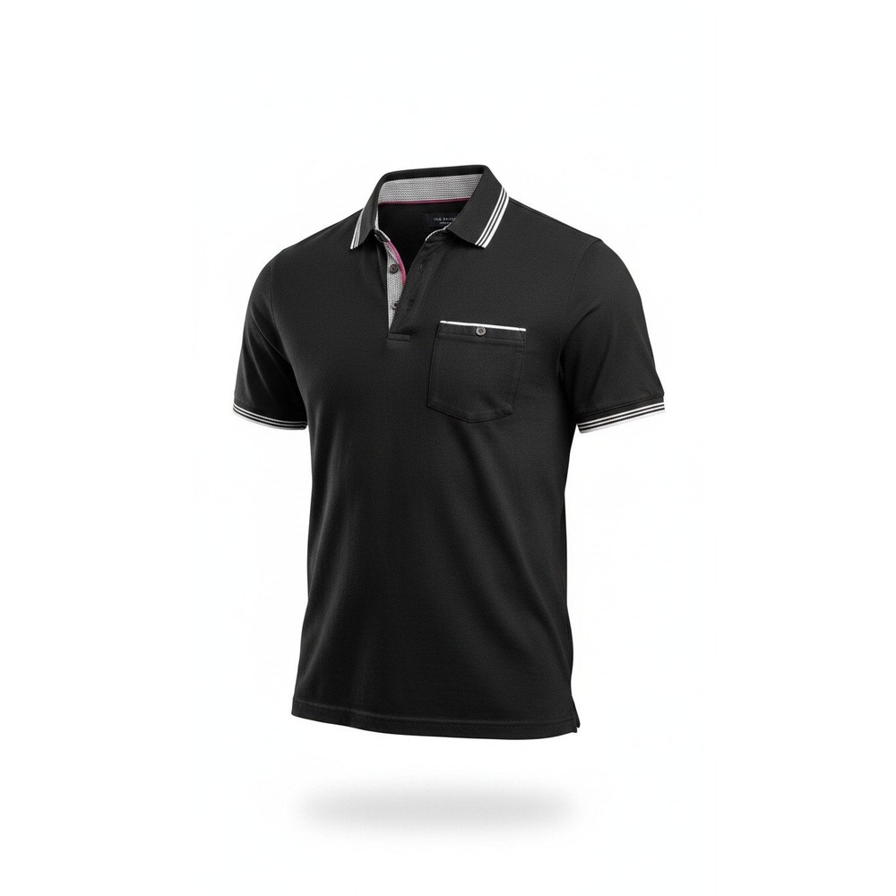 Ted Baker London Black Polo Shirt Size 4 Large Golf Resort Preppy British